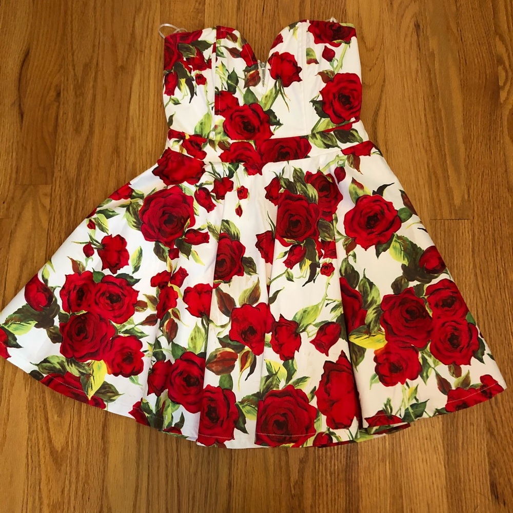 Rose Strapless Dress